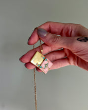 Book Locket Charm Necklace