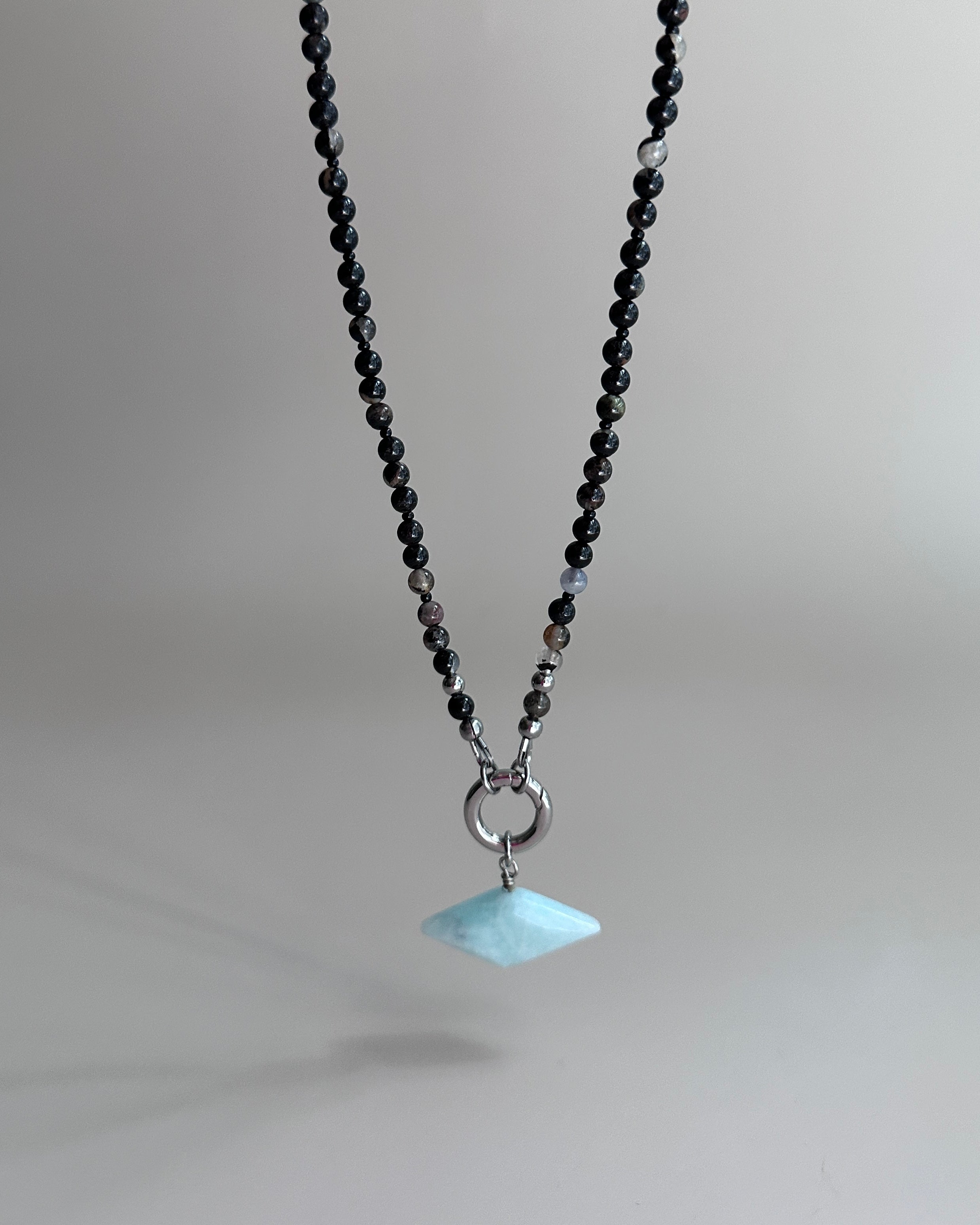 Sunset Tourmaline & Amazonite Necklace
