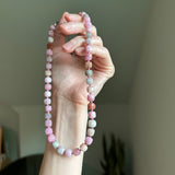 Faceted Cube Morganite Choker Necklace