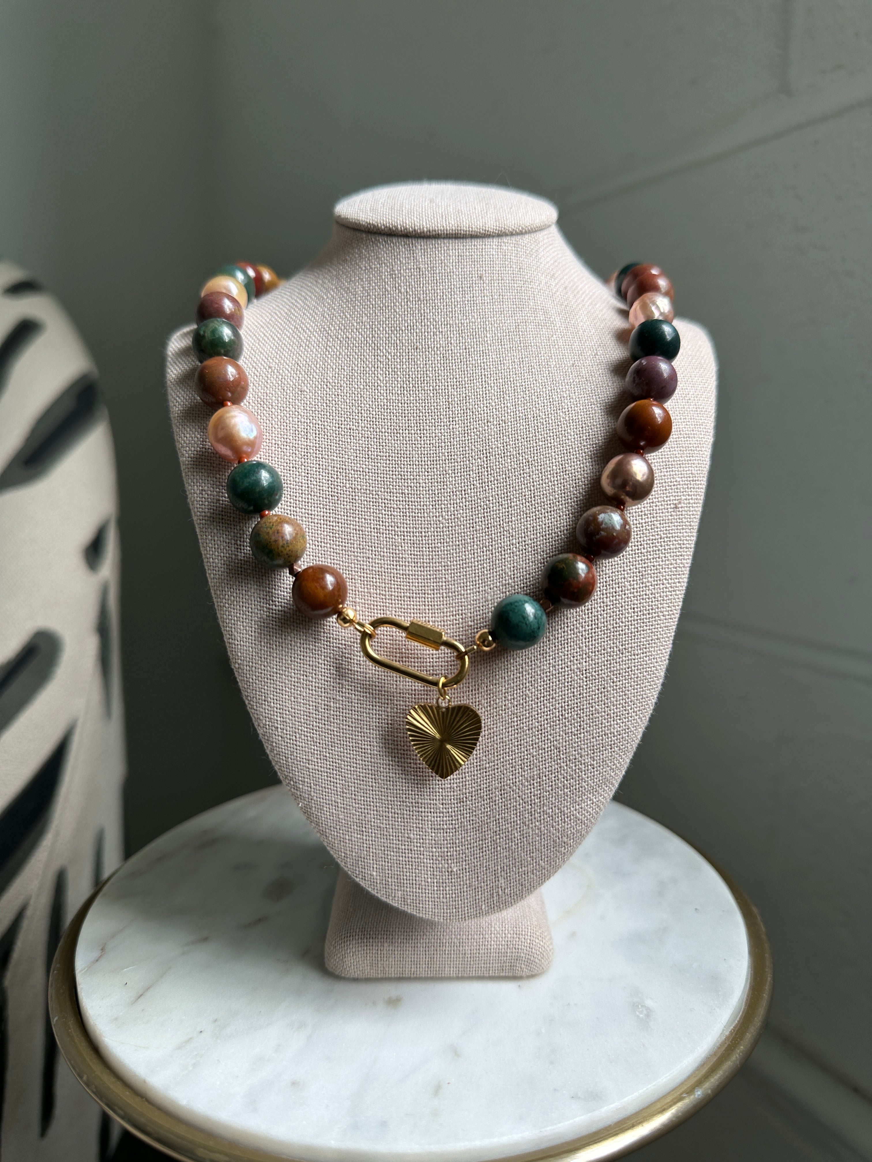 Ocean Jasper Edison Pearl beaded Necklace – Altru Jewelry