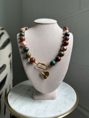 Ocean Jasper and Edison Pearl Necklace