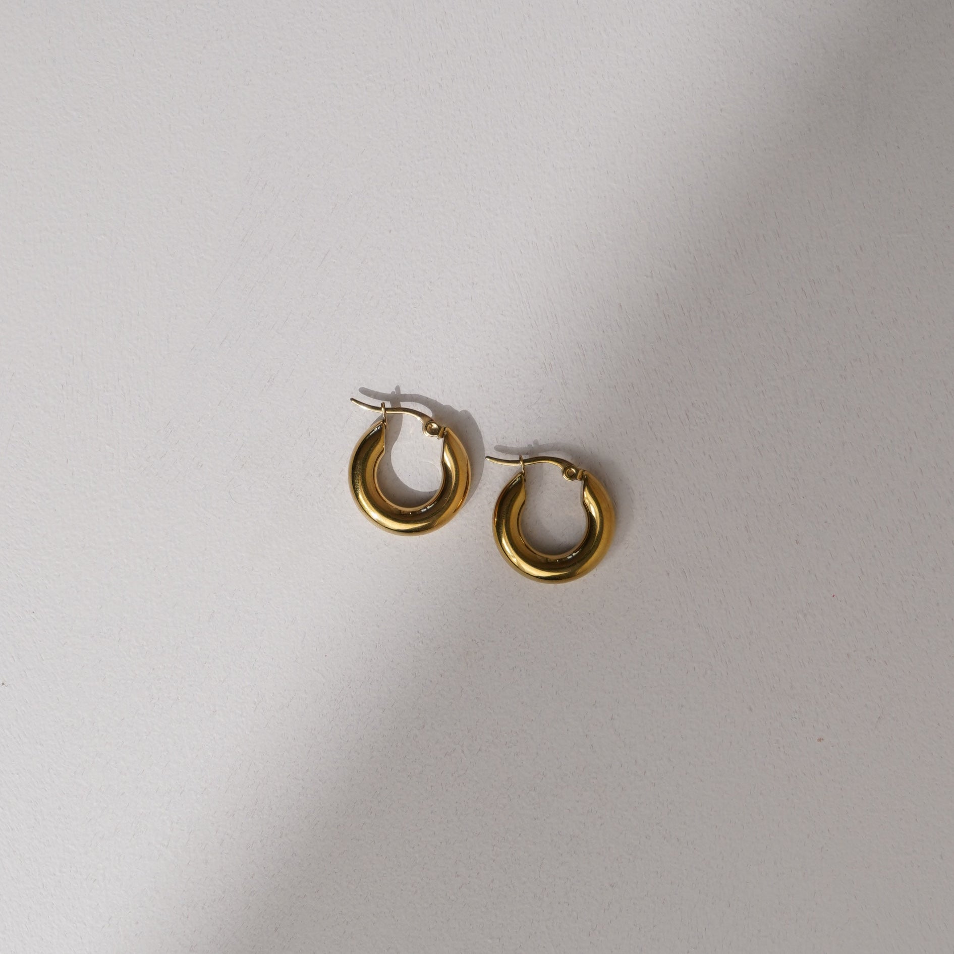 Chunky Gold Hoop Earrings