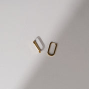 Gold Oval Huggie Earrings