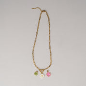PVD Stainless Steel Paperclip Charm Keeper Necklace