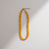Golden Glow Mango Agate Necklace
