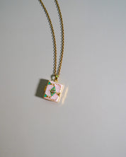 Book Locket Charm Necklace