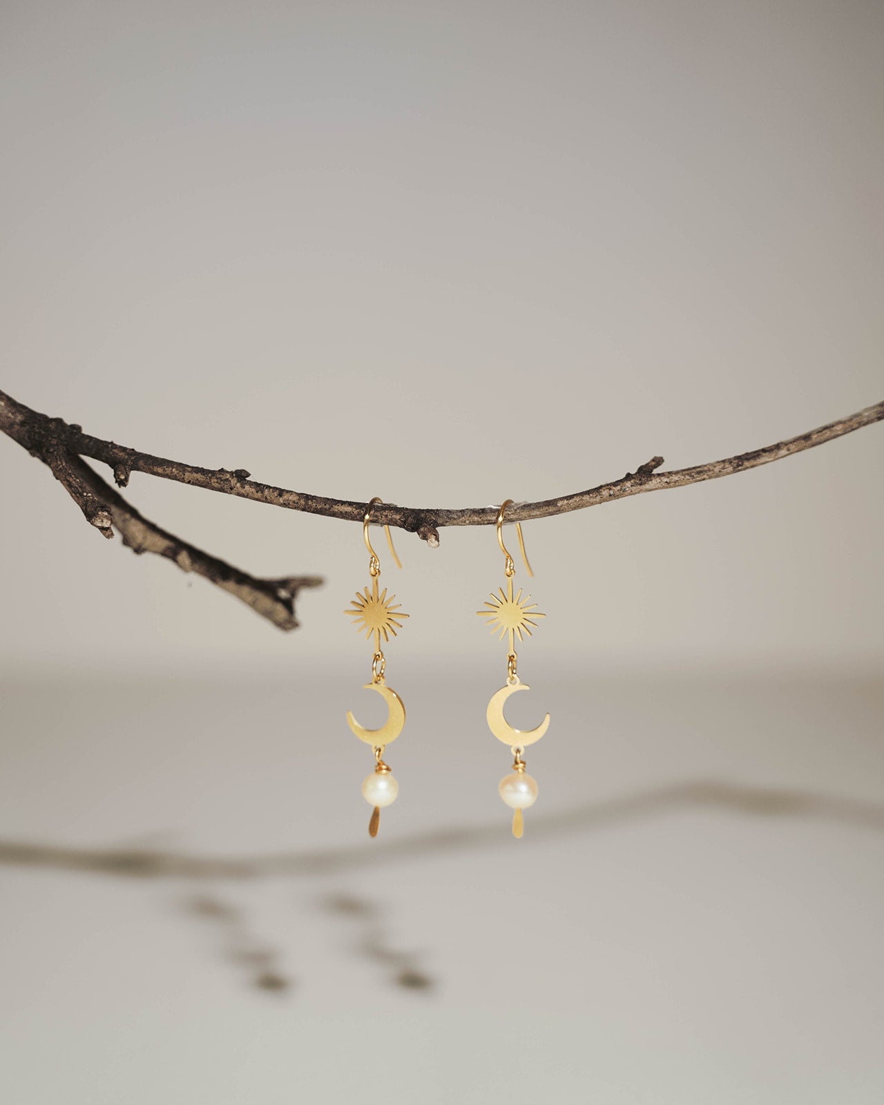Celestial Pearl Drop Earrings