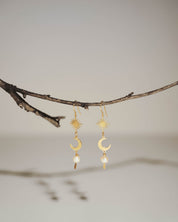 Celestial Pearl Drop Earrings
