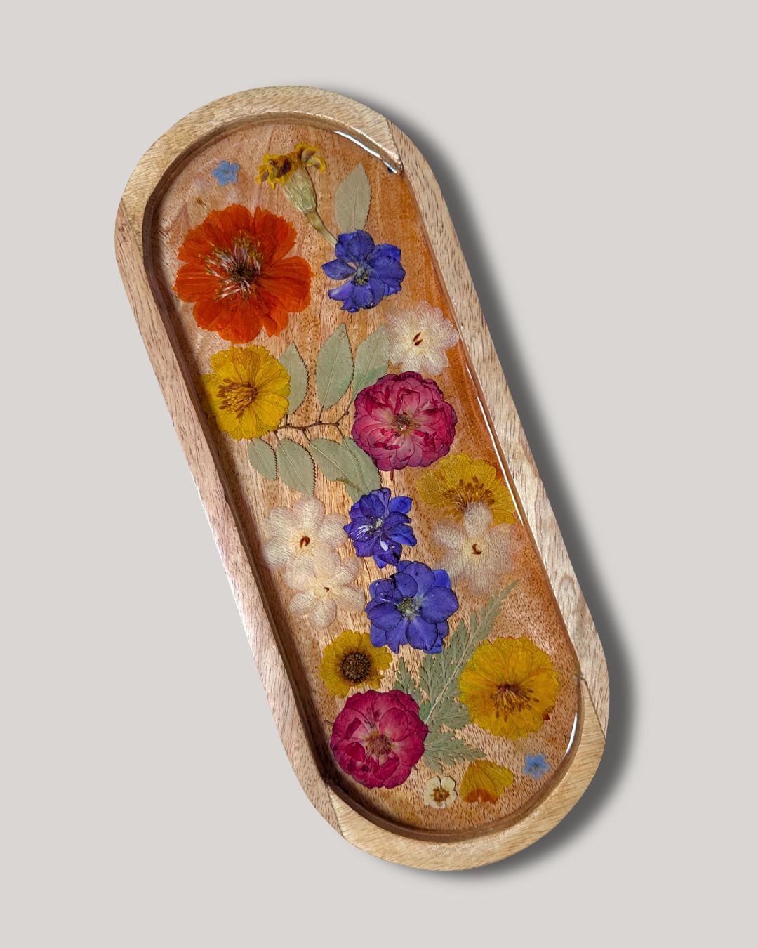 pressed floral tray