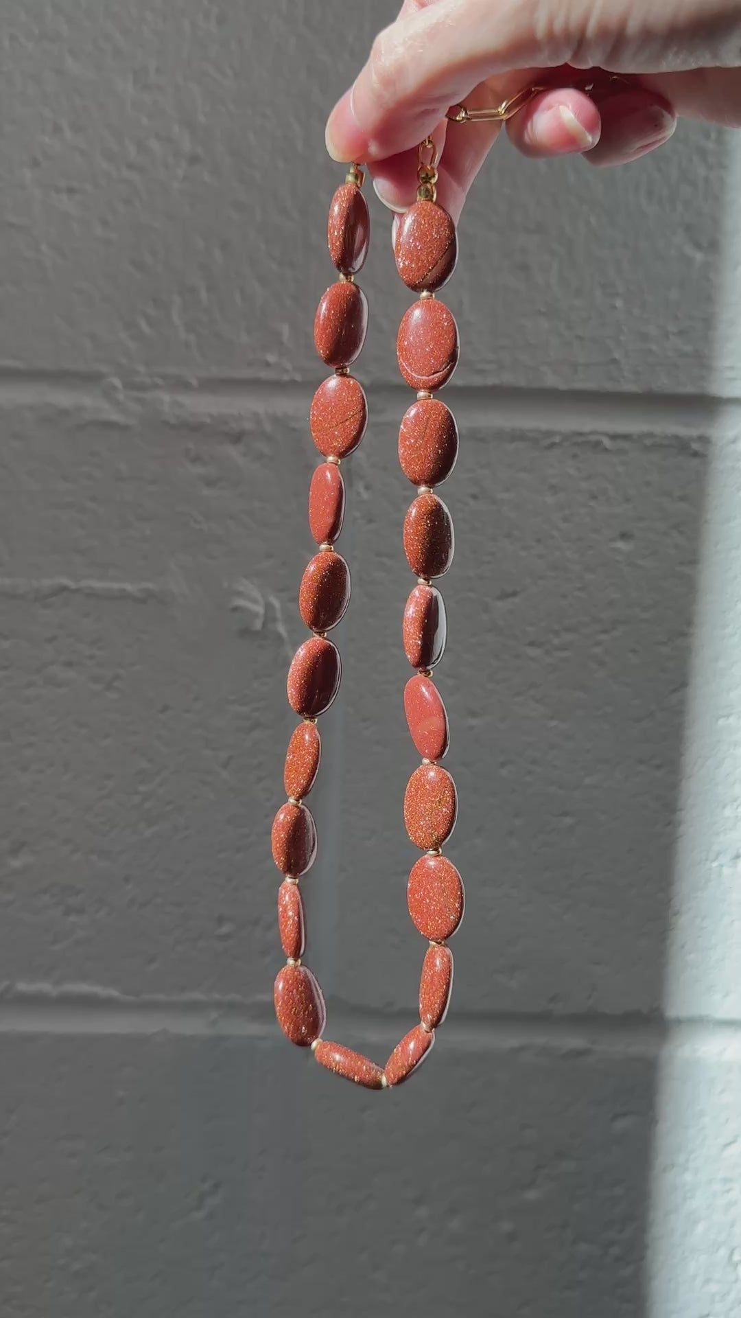 Golden Glow Goldstone Necklace