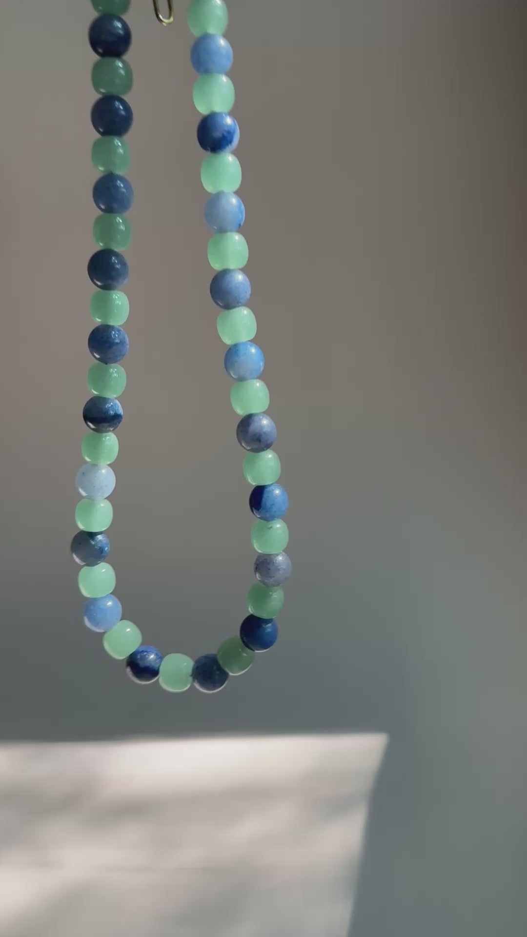 Chunky Blue & Green Aventurine Necklace