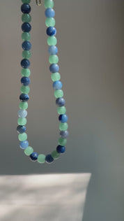 Chunky Blue & Green Aventurine Necklace