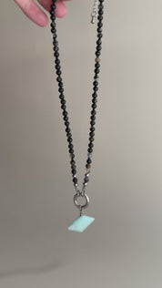 Sunset Tourmaline & Amazonite Necklace