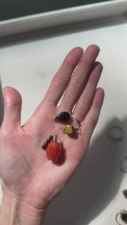 video of fall colored gemstone charms