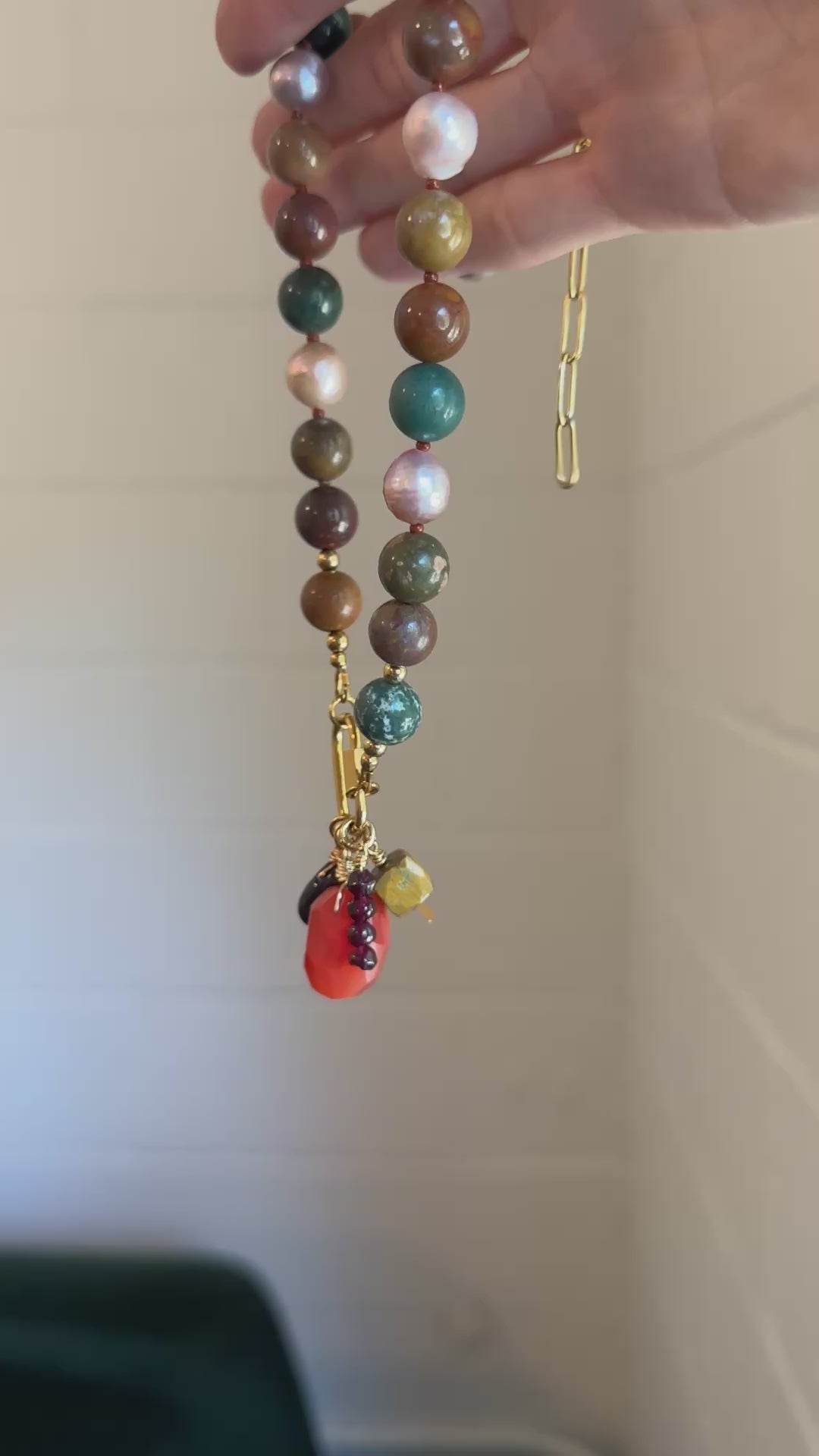 Fall Gemstone Charms – Carnelian, Garnet, Smoky Quartz & Tiger's Eye