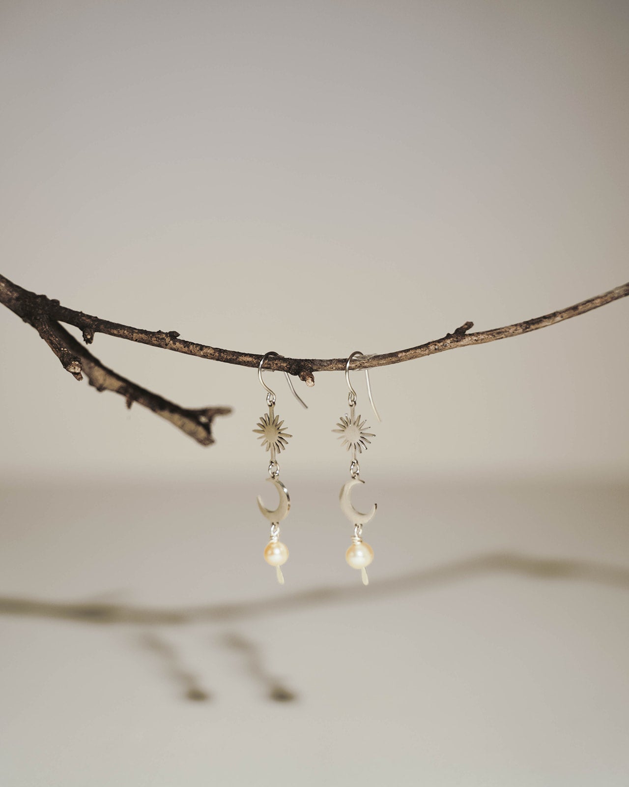 Celestial Pearl Drop Earrings