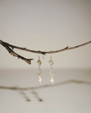 Celestial Pearl Drop Earrings