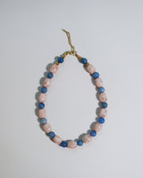 Chunky Sunstone and Blue Aventurine Necklace